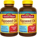 Nature Made Flaxseed Oil 1000 mg,心脏健康支持膳食补充,180软胶(包2)