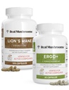 真正的蘑菇 Ergothioneine(60ct)和Lions Mane(300ct) 与Shiitake和Oyster蘑菇提取物组合-长寿和认知-Vegan、Gluten Free、Non-GMO-健康老龄化的自然支持
