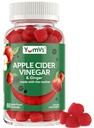 YUM-V's Apple Cider Vinegar Gummys – ACV Gummys with Ginger & The Mother – 支持代谢,维生和每日健康 – 天然苹果 Flavor Vegan,非GMO,Gluten-Free,苹果Gider Gummy – 60 Counter