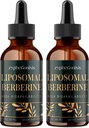 Liposomal Berberine Drops 补充 3000mg - 高吸收 AMPK 活性剂,有机Berberine HCl 复合体 与锡兰肉桂和姜为Imune 和 Digestion (4 fl oz)