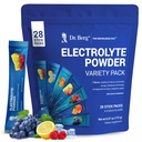 Berg Sugar Free Electrolyte Powder Packets博士(Variety Pack) - 每日电解质饮料混合剂 - 28 水合邮袋 免糖 - Keto electrolytes Powder Packets No Sugar - 7 美味火焰
