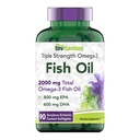 Tnvitamins Burpless Omega-3 鱼油:2000mg - 90 Softgels |1400mg 总Omega-3 脂肪酸(800mg EPA & 600mg DHA) | 肠内皮 Burpless Ultra Potent 鱼油 |支持心脏健康