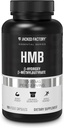 Jacked Factorys HMB Capsules - 精液肌肉生长的HMB补充剂,在卡罗里-脱脂过程中防止肌肉破裂,以及增强肌肉恢复 - 120 Veggie Capsules