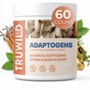 TruWild Adaporgen Blend with Cordyceps Maca Ashwagandha - Full Spectrum Mushroom Blend for Daily Support and unction, All Natural Formult with 7 Key Infedients, 60 Capsules (英语:Capsules) - 每日支持和函数的全光谱Mushroom Blend,所有自然公式 7 关键成份,60 Capsules