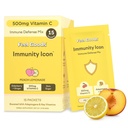 感觉货物豁免图标,零糖,维生素C,A,B,D,E & Zinc,有机老莓,Ashwagandha, Drink Mix Powder, Vegan, Non GMO, Cafeine & Gluten Free QQ 桃柠檬汁, 15 Counter
