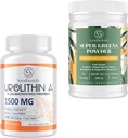 Urolithin A 补编 1500MG + 棕米蛋白 + 超级绿皮粉 超级食品 配电解质和通心草