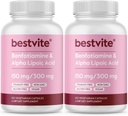 Benfotiamine 150mg / Alpha Lipoic Acid 300mg (240 植物素(120x2)) - 无 Stearates - Vegan - Gluten Free - 非 GMO