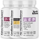 Hormone 平衡 & CandEase Matrix & Kedney Cleanse Bundle 3 Pack for Women | 女性所有阶段 激素和消化平衡支持