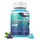 《L-Carnitine Gummys,L-Carnitine女性和男性补编》,配有维生素C和B12、ALCAR能源、脑和心脏健康支助、Vegan、Non-GMO,60 Counter