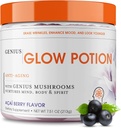 Genius Brand Glow Potion - Daily Skincare for Glowing Skin - 支持水利,弹性,Immune健康与大脑功能 - 由Nootropics - Acai Berry - 30 services公司提供动力