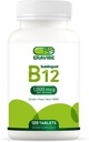 维生素B12 1000 mcg,120 片,天然樱桃Flavor,无胶,非GMO,无糖,快速溶解