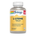SOLARAY L-Lysine, Free-Form 1 000 mg, 基本氨基酸免疫支持补充剂,配有维生素C 1 000 mg和锌 25 mg,价值大小,实验室验证,60天保证,60 服务,180 片