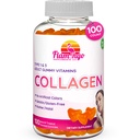 Collagen Gummys-天然海洋Collagen for Women,以及Men-Collagen对皮肤毛发的补充,Nails-Hydrlyed Type 2 & 1 3-取代药剂和粉末- No Gelatin, Kosher, Halal-100 Ct.