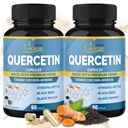 有机Cadane 2 Packs Quercetin 补充 Capsules, 6in1 配有 Turmeric, Berberine, Sting Nettle, 黑种子, 黑辣椒 - 支持免疫系统 - 4个月供应