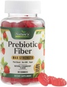 Fiber Gummys for Adults, Daily 4g Gummy Fiber 补充, Prebiotic Gummy 消化健康支持 - 植物可溶化纤维 化学, Prebiotics 支持常规和消化 非GMO - 60 Gummys