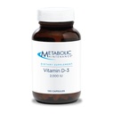 代谢维他命D-3 2000 IU - 高级吸附D3与维生素C - Bone, Immune, Mood + 心血管支持补充剂,无充电器(120卡普尔)