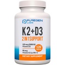 1 高概率公式 90mcg 维生素K2(MK7)和 5000 IU 维生素D3 补充 I 非GMO 公式,易于吞咽维生素D&K Complex,120 Capsules I 4-Month 供货
