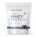 Mercola Pure Power Organization Whei Protein博士 - 20克 蛋白质 - 支持肌肉生长与能源 - 草鳍 Whei 集中 - 15 services (20.60 oz) - 巧克力