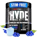 支持Hyde Max Pump Pre Workout Powder先生 -- -- 免刺激前工作支持血液流动、肌肉体积和耐力 -- -- 不含咖啡因的氮氧化物健身和适身补充剂(蓝色Razz,20种服务)
