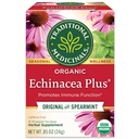 传统药材 有机Echinacea Plus 配有斯皮尔明特草药茶,促进免疫功能(包1) - 16个茶袋