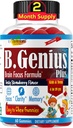 B.Genius 将Ashwagandha Gummys用于儿童与青少年 冷静睡眠与放松 Mood 孩子们 Gummys用于日常焦点 – All Natural Vegan Raspberry Flavor, 非GMO,第三方测试 – QQ 60 Ct
