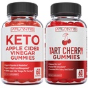60 Keto Apple 苹果苹果 葡萄酒 葡萄酒 高级减肥 + 60 Tart Cherry Gummys 与 Celery种子提取器