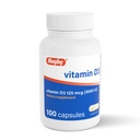 橄榄球维生素D3 5,000 IU(125 mcg) - Bone, Teeth, 和Immune健康,100 Capsules的维生素D饮食补充剂