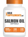 bulk Assupports.com 沙门油软胶 - 奥米加3号补编 野生阿拉斯加沙门石油补充品 - 1000mg, Gluten Free, 1 Softgel per service, 240 counter (Pack of 1).
