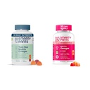 SmartyPants Women's and Ten Guy Multivitamin Gummys Bundle: Omega 3 (DHA/EPA), 甲基folate, CoQ10, 维生素D3, C, 维生素B12, B6, 维生素A, K & Zinc, Gluten Free (30天供应)