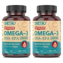 DEVA VAGAN Omega-3 DHA-EPA,来自微型藻类,延迟释放,90 VAGAN Capsules (Pack of 2).