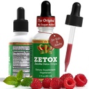 ZETOX 用于儿童和成年人的Zeolite Detox 用于甲基维生素B12和D3 用于强化的Premium级液体 Clinoptiolite Zeolite Drops 用于支持Gentle Daily Detox,能量和焦点(60位服务员)
