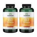 Swanson Vitamin B1 (Thiamin) - 促进健康代谢和提供能量支持 - 天然维生素补充支持优化神经细胞功能 - (250 Capsules, 每人100mg) (2 Pack)