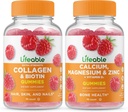 活性Collagen & Biotin + 钙,镁,锌和维生素D,Gummys Bundle - Great Tasting, Vitamin Supplement, Gluten Free, GMO Free, Chewwable Gummy (英语).