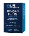 生命延长 Omega-3 鱼油 Gummy Bites, EPA DHA 脂肪酸, 高剂量 EPA DHA 以可口嚼的形式支持, 非GMO, Gluten Free, 36 Gummy Bites