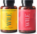 Wile Perimenopause 支持 + 热闪电补充,2-Pack 更年期支持 女性,(2) 瓶装每瓶60个卡普尔,共计120个