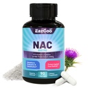 NAC补编,N-Acetyl Cysteine Capsules 800mg,N-Acetyl补编,配有牛奶硝酸盐200mg,抗氧化剂支持,Vegan,无转基因生物,NAC 90 Count (Pack of 1).