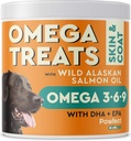 PAWFECTCHEW Omega 3 for Dogs (60 Chews) - 阿拉斯加沙门鱼油处理狗 - Omega脂肪酸 - 皮肤和煤炭补充 - 干痒皮肤, Shedding & Alergy Relief