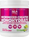 她的Creatine Monohydrate Micronized for Women (30-5g services) - Greatting Lemon Lime Sorbet Flavored - Lean Muscle 生长和健身复苏,促进性能 - Vegan,无布洛丁或保留水