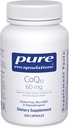 纯封装 CoQ10 60 mg → Coenzyme Q10 能源、抗氧化剂、脑和细胞健康、认知和心血管支持的补充* 250 capsules