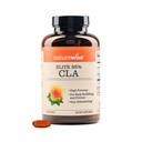 NatureWise CLA 1300 - 95% Active concogated Linoleic Acid for Women and Men, not stripping, 支持体重和适身目标 - 非GMO,Gluten Free - 90 Softgels [1-Month Supply] (英语).