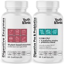 青春和通心粉消化补充品,用于布洛丁,常规和古特健康. Full Spectrum Ezyms Probiotics & Prebiotics for Digestion to Break Down Food and to use Daily, for Women and Men – 120 pills 化学药丸 化学药剂 化学药剂 化学药剂 化学药剂
