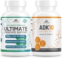 Best Over-Counter 前列腺支持 - 男子前列腺健康补充剂(60 Capsules) + ADK 10 维生素补充剂 + 橄榄油更好的吸收(90 Vegetarian Capsules)