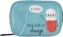 Naanle Cute Cartoon Pill Box 7天案例 Bag 旅行组织者,配有Zipper Portable Weekly Contract Size for Vitamin Supplement Holder A Cartoon Blue Red 4.6 x 3.14 x 1.88英寸