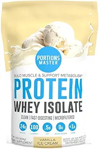 门牌大师 CFM Whey Isolate蛋白粉, 2 LB, 23g 低碳, 低脂肪, 冷处理, 快速吸附, 肌肉生长和复苏支持( Vanilla Ice Cream)