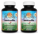 叶尔巴·普里马大平原 Bentonite Clay Caps Plus 草药解毒剂(包2) - 食物等级 - 肝脏和科隆清洁剂补充剂 Capsules