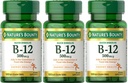 自然丰盛B-12 快速溶解碑500Mcg,300板(3 X 100 Cont Bottles)