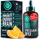 Vegan Vitamin B12 液滴 - 快动作 B12 亚语言 5000 mcg Methycobalamin 补充 - 能量,内存和Mood 支持 - 高概率 1-Dropper 每日 - 天然 Citrus Flavor - 2oz