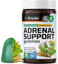BIO KRAUTER 肾上腺支持 Gummys - 60 Chews - Rhodiola & Ashwagandha Gummys 配有维生素C, B6, B12 - Vegan Mood 支持补编
