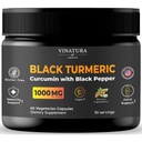 VINATURA 黑色图尔克, Curcumin with Black Pepper 1000mg - Turmer Curcumin with Turmer Black - Curcuma Caesia, Curcuma Longa, Black Pepper 95% Piperine - 60 Capsules 30 服务
