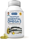 Andrew Lessman 最大基本 Omega-3 Mint - 60 Softgels - Ultra-Pure, 高概率 Omega-3 Oils. 高DHA,无胃肿,无污染物,无水星. 小容易吞软胶